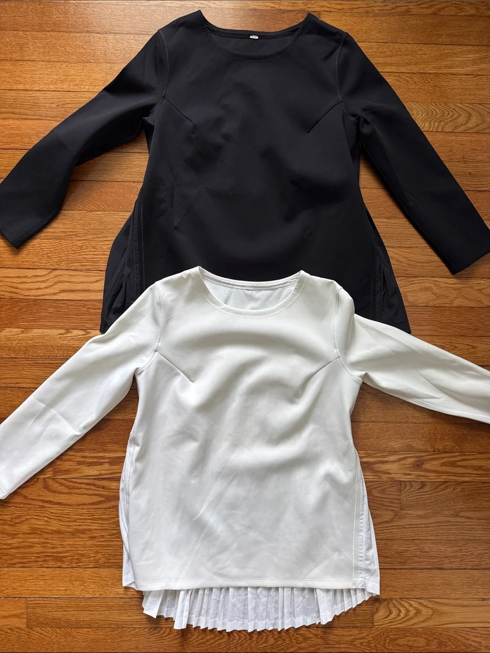 Lululemon Athletica Long Sleeve Pleated Back Swing Top - One Black & One White
